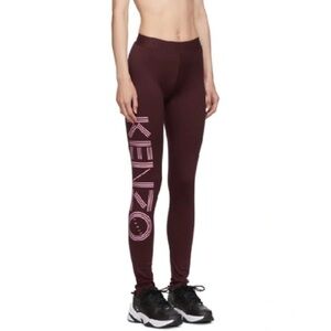 Kenzo Sport Leggings Burgundy Color Size S